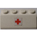 LEGO Slope 2 x 4 (45°) with Red Cross Sticker with Rough Surface (3037)