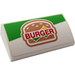 LEGO Slope 2 x 4 Curved with &#039;BURGER&#039; Sticker with Bottom Tubes (88930)