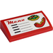 LEGO Helling 2 x 4 Gebogen met &quot;Menu&quot;, Hot Hond en Salad Sticker met buizen aan de onderzijde (88930)