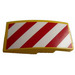 LEGO Slope 2 x 4 Curved with Red and White Diagonal Stripes Danger Sticker (Left) (93606)