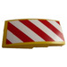 LEGO Slope 2 x 4 Curved with Red and White Diagonal Stripes Danger Sticker (Right) (93606)
