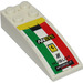 LEGO Pendenza 2 x 6 Curvo con &quot;ANSYS&quot;, &quot;HUBLOT&quot;, &quot;AFCORSE.IT&quot; e Ferrari logo Adesivo (44126)