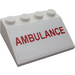 LEGO Helling 3 x 4 (25°) met &quot;AMBULANCE&quot; Sticker (3297)