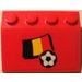 LEGO Helling 3 x 4 (25°) met Belgian Vlag en Voetbal Sticker (3297)