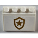 LEGO Slope 3 x 4 (25°) with Gold Police Star Badge Logo Sticker (3016)