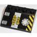 LEGO Helling 3 x 4 (25°) met &#039;KEEP OFF&#039;, Fuel Tank Pet, Zilver Strepen Sticker (3297)