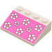 LEGO Helling 3 x 4 (25°) met Wit Bloemen (3297)