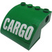 LEGO Helling 4 x 4 x 2 Gebogen met &#039;CARGO&#039; Patroon Sticker (61487)