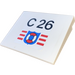 LEGO Slope 6 x 8 (10°) with &#039;C 26&#039; &amp; Coast Guard Logo Sticker (4515)