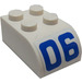 LEGO Pente Brique 2 x 3 avec Haut incurvé avec &#039;06&#039; Autocollant (6215)