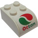 LEGO Pente Brique 2 x 3 avec Haut incurvé avec &#039;OCTAN&#039; logo Autocollant (6215)