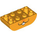 LEGO Slope Brick 2 x 4 Curved Inverted with Smile with Teeth and Orange Nose (106114 / 106115)
