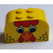 LEGO Helling Steen 2 x 4 x 2 Gebogen met Kip Gezicht (4744 / 82606)