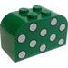LEGO Pente Brique 2 x 4 x 2 Incurvé avec blanc Dots (4744)