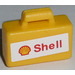 LEGO Klein Koffer met Shell logo en Rood &#039;Shell&#039; Sticker (4449)