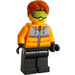 LEGO Snow Tuber - Bright Light Orange Jacket Minifigure