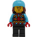 LEGO Snowboarder - Negro Snowsuit Minifigura