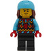 LEGO Snowboarder - Zwart Snowsuit minifiguur