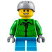 LEGO Snowboarder con Grigio Casco Minifigure