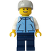 LEGO Snowboarder mit Mittelblau Jacke Minifigur