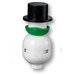 LEGO Snowman - Top Hat and Green Scarf Minifigure