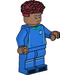 LEGO Soccer Player, Female, Blauw Uniform, Dark Rood Haar minifiguur