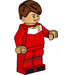 LEGO Fodbold Player, Kvinde (Kort hår, Højre Skilning) Minifigur