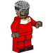 LEGO Soccer Player, Male (Zwart Coiled Haar met Rechtdoor Sides)
