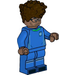 LEGO Soccer Player, Male (Dark Brown Curly Hair)