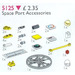 LEGO Space Port Accessories (Launch Command Accessories) Set 5125