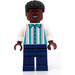 LEGO Spectator - Reddish Marron Mâle avec Blanc Striped Chemise Minifigurine