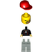 LEGO Sport Goal Keeper No.1 Sticker Team Geel minifiguur
