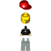 LEGO sport Goal Keeper No.1 Autocollant Team Jaune Minifigurine