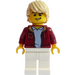 LEGO Sport Bil Chauffør med Mørkerød Jakke Minifigur