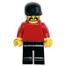 LEGO Sport - Rood Torso, Zwart Pet, Baard Minifiguur