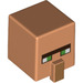 LEGO Square Head with Nose with Villager Face with Black Unibrow (23766 / 66853)