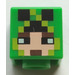 LEGO Firkant Minifigur Hoved med Creeper Kostume Ansigt (19729)