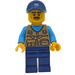 LEGO Station Cleaner (Dark Azul Gorra) Minifigura