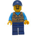 LEGO Station Cleaner (Dark Blauw Pet) minifiguur