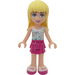 LEGO Stephanie, Friends, Magenta Layered Skirt, White One Strap Top with Stars