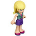 LEGO Stephanie met Dark Paars Rok en Zandgroen Blouse over Striped Shirt Minifiguur