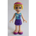 LEGO Stephanie avec Dark Purple Skirt, Medium Azure Haut et Visière Figurine