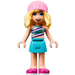 LEGO Stephanie med Rosa Hatt och Stripey Topp Minifigur