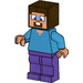 LEGO Steve with Dark Purple Legs and Dark Azure Around Eyes Minifigure