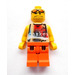 LEGO Street Basketball Player, Tan Torso, Orange Legs Minifigure