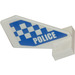 LEGO Tail 2 x 3 x 2 Fin with &quot;POLICE&quot; with Chequers Sticker (44661)