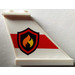 LEGO Tail 4 x 1 x 3 with Fire Badge on Red Stripe (Right) Sticker (2340)