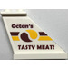 LEGO Tail 4 x 1 x 3 with &quot;Octan&#039;s TASTY MEAT&quot; on Right Side Sticker (2340)