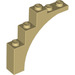 LEGO Tan Arch 1 x 5 x 4 Irregular Bow, Reinforced Underside (76768)