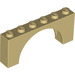 LEGO Tan Arch 1 x 6 x 2 Thin Top without Reinforced Underside (12939)